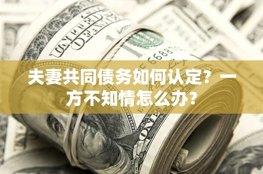 济南夫妻共同债务如何认定？一方不知情怎么办？