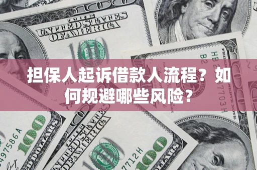 济南担保人起诉借款人流程？如何规避哪些风险？