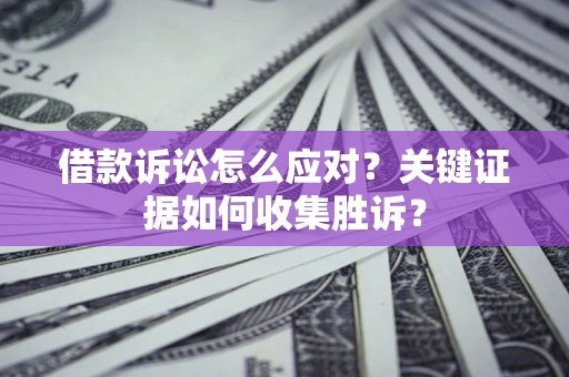 济南借款诉讼怎么应对？关键证据如何收集胜诉？