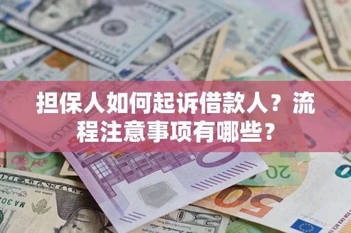 济南担保人如何起诉借款人？流程注意事项有哪些？